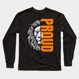 Majestic Proud Lion - Unique Wildlife Inspired Print Long Sleeve T-Shirt